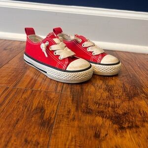 Vibrant Red Kids Sneakers